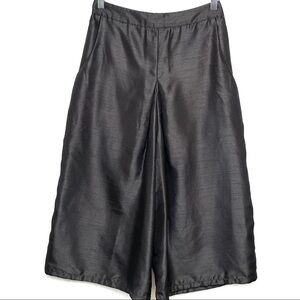 Keepsake the Label Black Wide Leg Cropped Palazzo Pants Back Zip Lined Size S